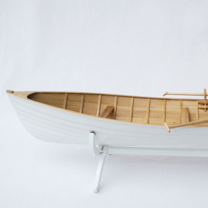 Modelo de Bote de Remo Pintado de Estilo Náutico de Madera de Alta Calidad, Artesanía para Decoración del Hogar, Regalo Novedoso - Product Image 1