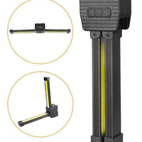 Lampe de travail magnétique hexagonale pliable COB + XPE LED étanche IP65 pour réparation automobile, lampe de secours noire, vente en gros