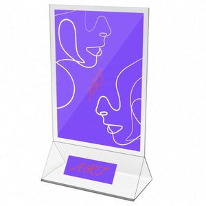 Portafotos Personalizado para Tarjetas Postales, Porta Menús Acrílico de Doble Cara - Product Image 1