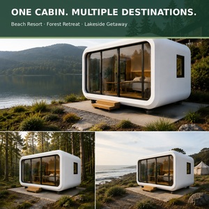 Maison de type cabane en aluminium, villa préfabriquée de luxe pour complexe hôtelier, maison modulaire miniature pour glamping, hôtel et <span class=keywords><strong>location</strong></span> de vacances - Product Image 5
