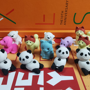 Gomme à effacer créative en forme d'animal de dessin animé, papeterie pour élèves du primaire, mignonne, spéciale, sans éclats, pour la maternelle - Product Image 4
