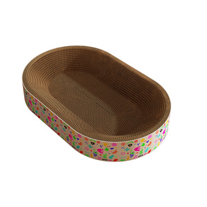 Rascador para Gatos Extra Grande, Moldeado en una Sola Pieza, Cartón Corrugado Resistente y que No se Desprende, Cama Redonda para Gatos, Venta al Por Mayor - Product Image 1