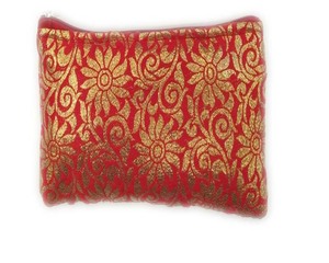 Sac à main en tissu brocart Lowellcraft, en soie, de style délicat, provenant de Delhi - Product Image 1