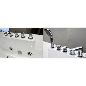 Bañera <span class=keywords><strong>de</strong></span> hidromasaje para 2 personas, bañera esquinera <span class=keywords><strong>de</strong></span> masaje <span class=keywords><strong>de</strong></span> burbujas <span class=keywords><strong>de</strong></span> aire para interiores - Product Image 5