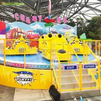 Manège Crazy Cabs en fibre de verre à 16 places pour enfants, attraction de fête foraine et de parc d'attractions pour usage en centre commercial, extérieur et intérieur