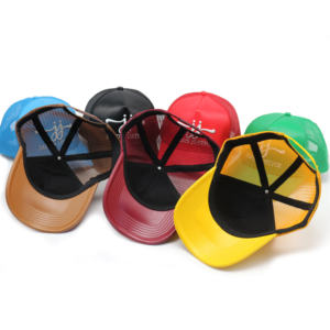 Fabricant usine casquette <span class=keywords><strong>de</strong></span> camion en maille chapeaux <span class=keywords><strong>de</strong></span> camionneur en cuir Logo <span class=keywords><strong>de</strong></span> broderie personnalisé - Product Image 4