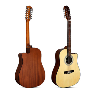 <span class=keywords><strong>Guitare</strong></span> <span class=keywords><strong>acoustique</strong></span> 12 cordes de haute qualité, double cordage, cordes réentrantes, style <span class=keywords><strong>blues</strong></span>, finition mate - Product Image 4