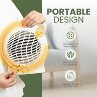 Petit radiateur soufflant électrique portatif à haute puissance pour le bureau à domicile avec poignée