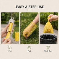 Bolsas Biodegradables Ecológicas para Excremento de Perro, 32x22cm, a Prueba de Fugas, de Poliéster con Aroma Floral, Control de Olores, Color y Logotipo Personalizables, para Exteriores