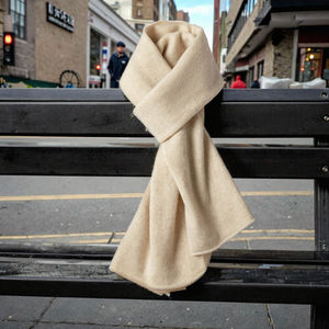 Bufanda tradicional japonesa coreana, chal de invierno, calentador de cuello de Cachemira completa gruesa para hombres y mujeres, bufanda tejida con patrón de letras - Product Image 1