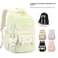 Mochila de nailon ligera de gran capacidad con amortiguación de aire, estilo universitario coreano, para mujer, ideal para el campus, ¡gran oferta transfronteriza!