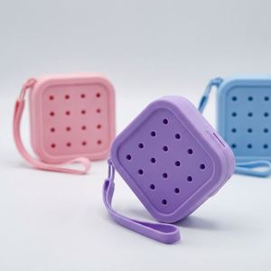 Silicone Coin <b>Purse</b>, <b>Small</b> square Bag, Headphone Storage Bag, ID Bag, Portable Makeup Bag, Data Cable, Power Bank Storage Bag - Product Image 1