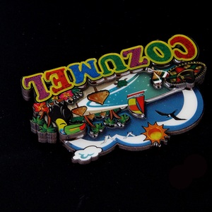 Thiết Kế Mới Biểu Tượng Tùy Chỉnh In Cozumel Mexico Lưu Niệm Du Lịch Gỗ Tủ Lạnh Nam Châm - Product Image 6