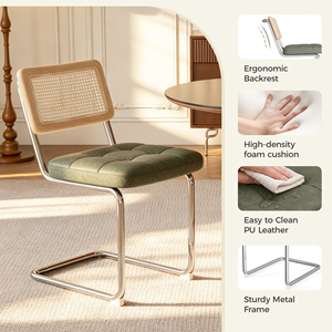 Chaises de salle à manger cantilever modernes en similicuir PU avec pieds en métal – Écologiques et durables pour restaurants, cafés, bistrots - Product Image 3