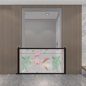 Retractable Baby Isolation Protective <b>Fence</b> Children's <b>Fence</b> Door Pet <b>Fence</b> Pet <b>Fence</b> Isolation Net Household - Product Image 2