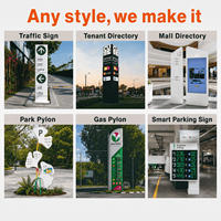 Totem d'affichage LED étanche en métal sur pied pour prix de carburant, idéal pour l'image de marque des stations-service en extérieur