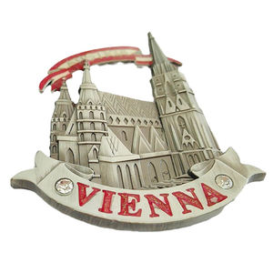 3D Metal Fridge Magnet Embossed Antique-Style Zinc Alloy Enamel Fridge Magnet Suitable for Europe, USA, Paris - Product Image 2