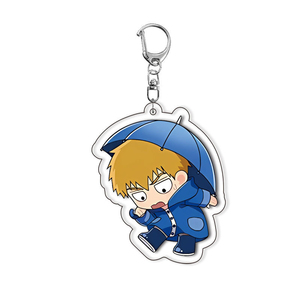Portachiavi in acrilico Mob <span class=keywords><strong>Psycho</strong></span> 100 6cm con ombrello impermeabile, simpatico ciondolo a forma di Chibi per borsa, regalo da collezione per i fan degli anime - Product Image 5