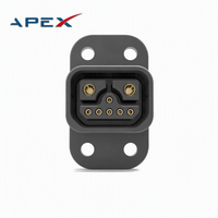 Connecteur EV étanche IP54 pour batterie lithium électrique, port de charge 2+1+5, fiches mâle/femelle en laiton, bornes de câble d'alimentation