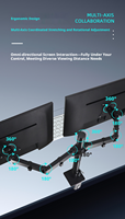 Support d'écran en métal, support de moniteur d'ordinateur à clipser sur le bureau, conçu de manière ergonomique