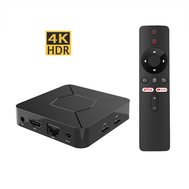 China Factory Android 10 Smart TV Box 4K HDR Quad Core Processor Dual Band Network Support IP TV Media Player for Home Theater