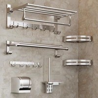 Kit d'accessoires de salle de bain 6 pièces à prix d'usine, raccords en zinc/acier inoxydable/laiton, articles sanitaires, quincaillerie de salle de bain