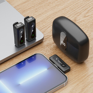 J50 Nhỏ Gọn Chuyên Nghiệp Không Dây Lavalier Microphone 2-Trong 1 Tiếng Ồn Hủy Bỏ Ghi Âm Sân Khấu <span class=keywords><strong>Video</strong></span> Live Streaming <span class=keywords><strong>iPhone</strong></span> - Product Image 5