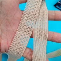 Vente en gros de ruban élastique brillant en nylon textile, bande de couture en spandex, ceinture décorative en maille pelucheuse pour vêtements et sous-vêtements