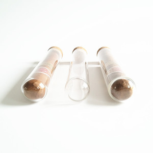 Tube en verre pour cigares Tianjing, 55 mm de diamètre, 140 mm de long, avec bouchon en liège pour le stockage et la présentation de Cohiba - Product Image 4