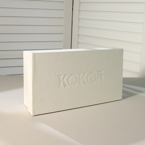 MOJIU Luxury Simple <b>Rectangular</b> Custom Logo Covered Cardboard Jewelry Box Embossed Lid for Earrings Perfume Essential Oil - Product Image 1