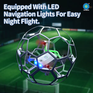 โดรนฟุตบอลบังคับวิทยุขนาดเล็ก - 360 °   โดรนควอดคอปเตอร์แบบกลิ้งได้พร้อมฝาครอบป้องกันทรงกลม <span class=keywords><strong>ของเล่น</strong></span>เด็กควบคุมด้วยรีโมท 2.4GHz - Product Image 4