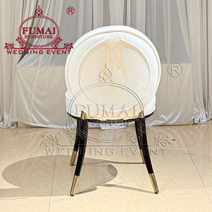 Modern aluminum <b>legs</b> white velvet cushion commercial qatar banquet marriage chair - Product Image 6