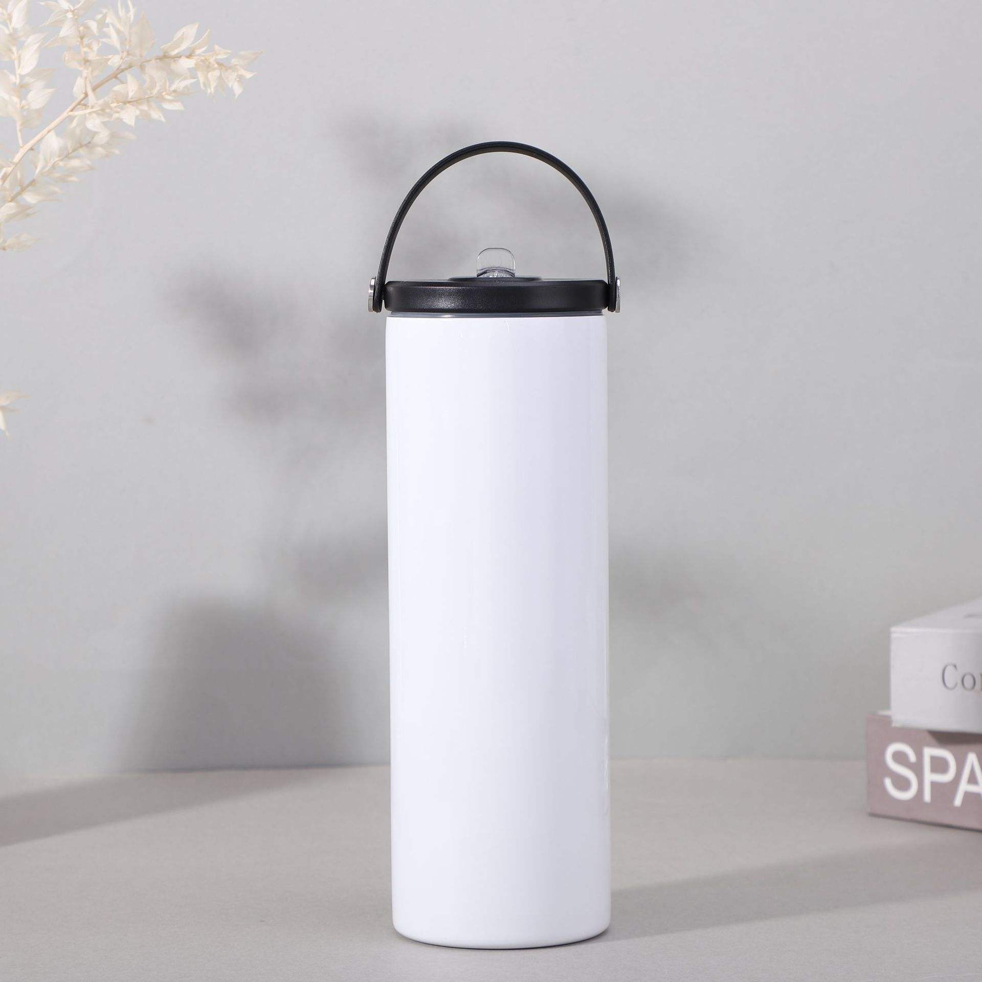 20oz straight cup handle lid