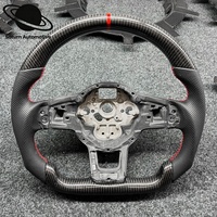 Volant sport en cuir et fibre de carbone pour Volkswagen MK5-MK7.5 GTI/GTD/R Passat Polo GTI CC Golf7 7R