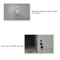 Armoire de rangement moderne multifonctionnelle réglable pour bureau, chambre à coucher, école, casier en acier à 15 portes pour employés