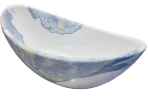 Nouvelles baignoires ovales magiques bleues, baignoires autoportantes en pierre, pour hôtels et villas - Product Image 6