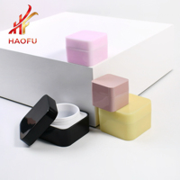 Pot en plastique carré personnalisé avec couvercle 15g20g30g50g, contenant cosmétique pour gel à ongles, beurre corporel, crème capillaire, emballage pour soins de la peau