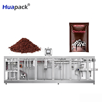 Machine de remplissage et de scellage automatique haute vitesse à 4 têtes pour sachets préformés, pour l'emballage de poudre de cacao, de café et d'huile