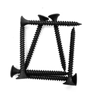 Vis à cloison sèche à tête plate, filetage fin, 3,5*25 mm, acier noir, construction