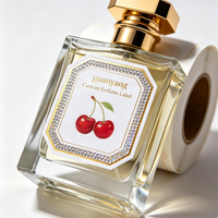 Étiquette en métal dorée à chaud pour emballage de flacon de parfum, étiquette 3D en relief, étiquette personnalisée de luxe pour flacon de parfum