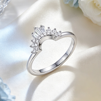 Bague de Fiançailles et de Mariage Romantique en Argent Sterling 925 avec Zircon Cubique, Personnalisée OEM ODM Moyu Jewelry pour Femmes