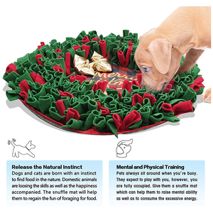 Stuoia di natale Snuffle per cani lavabile alimentazione per animali domestici Nosework tratta Mat Puzzle giocattolo di addestramento per cuccioli antiscivolo Pet Sniffing Me - Product Image 2