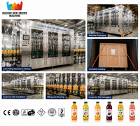 Automatische PET-flesvulfles- en afsluitmachine voor sinaasappelsap en fruitdranken, 200ml-2000ml, op maat gemaakte oplossing