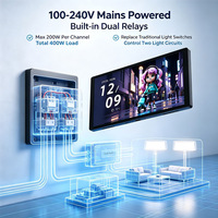 Panel de Control Inteligente Tuya AI de 6.9 Pulgadas Ultrafino, 7 Pro con 2 Relés, Alexa Integrada, Controlador de Pantalla Inteligente para Habitaciones