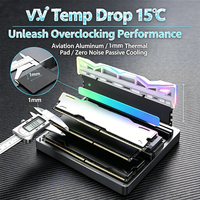 Dissipateur thermique en aluminium ARGB pour mémoire, couvercle de refroidissement universel pour RAM DDR3 DDR4 DDR5 ECC, éclairage ARGB 5V, armure de refroidissement pour PC gaming