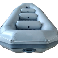 Bateau de rafting gonflable en PVC 4m Bateau de rafting en eaux vives pour parc fluvial