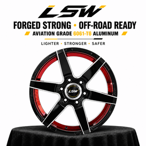 ล้อแม็กซ์ LSR671 ขนาด 17 18 20 นิ้ว 6x139.7 5x150 สำหรับรถออฟโรด สีดำขัดเงา แต่งขอบสีแดง สำหรับ Chevrolet Silverado GMC Sierra 1500 - Product Image 4