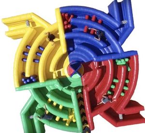 Labyrinthe gonflable THE STORM SPINNING SEAT RIDE Dizzy X Obstacle Course gonflable laser labyrinthe arène jeu - Product Image 2