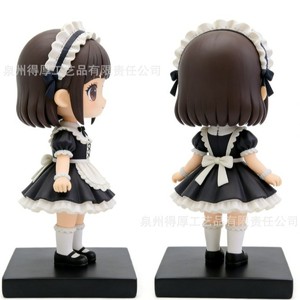 Maid Style Chibi <b>Bobblehead</b> Doll Resin Figurine Cartoon Anime Girl Desktop Ornament Gift - Product Image 3