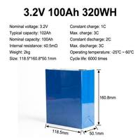 Cellule de batterie LiFePO4 3.2V 100Ah Grade A, 6000 cycles, pour système de stockage d'énergie solaire, camping-car, maison, pack DIY 12V 24V 48V